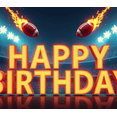 thumbnail image 4 of Neon Style Happy Birthday Banner with Flaming Footballs Party Decoration Backdrop for Birthday Parties Photography Props Sports Themed Events Celebration Decorations, 4 of 8