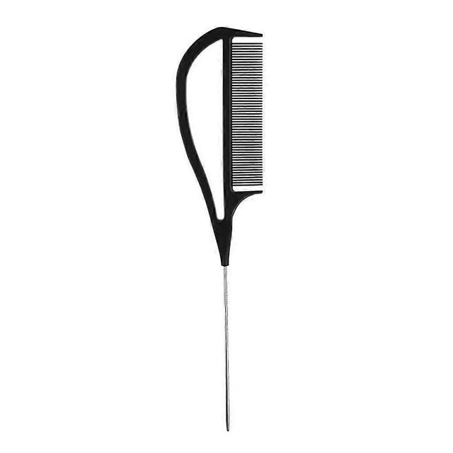 Hairdresser Barber Pin Tail Comb For Styling Hairdressing Weaving Black