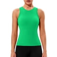 thumbnail image 1 of Charmo Ribbed Seamless Tank Top for Womens High Neck Tops Built in Bra, 1 of 6