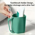 thumbnail image 5 of Lshylf Multicolor Plastic Toothbrush Holder Cup With Handle Portable Bathroom Rinse Mug,Green*2,3.94*3.15 in, 5 of 5