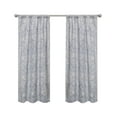 thumbnail image 2 of (2 pack) Eclipse Draft Stopper Room Darkening Fleece Lined Rod Pocket, Single Curtain Panel, Blue Medallion, 42" W x 63" L, 2 of 8