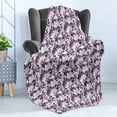 thumbnail image 4 of Rose Soft Flannel Fleece Blanket, Vintage Watercolor Pattern Grunge Flowers Bouquets and Geometric Shapes, Cozy Plush for Indoor and Outdoor Use, 50" x 60", Plum Dried Rose Lavender, by Ambesonne, 4 of 5