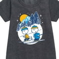 thumbnail image 2 of Peanuts - Charlie Brown And Linus Skiing - Toddler And Youth Girls Fleece Dress, 2 of 5