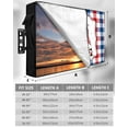 thumbnail image 2 of Independence Gnomes Star Outdoor TV Cover 48 to 50 Inch Weatherproof, Red Blue Plaid Buffalo Checker 600D Oxford TV Covers with Waterproof Zipper, Outside Flat TV Screen Protector 48"Wx30"Hx4.5"D, 2 of 7