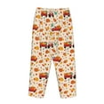 thumbnail image 5 of Daiia Pumpkins On Red Car And Tractor Women's Sleep Pant with Pockets and Drawstring,Pajama Pants-XX-Large, 5 of 9