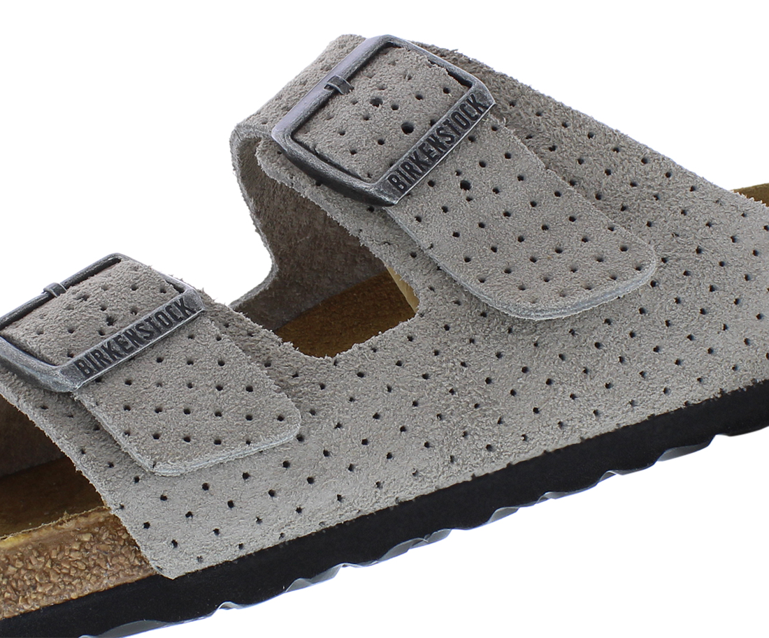 Birkenstock Arizona Unisex Shoes Size 10, Color: Emboss Dots Stone Coin