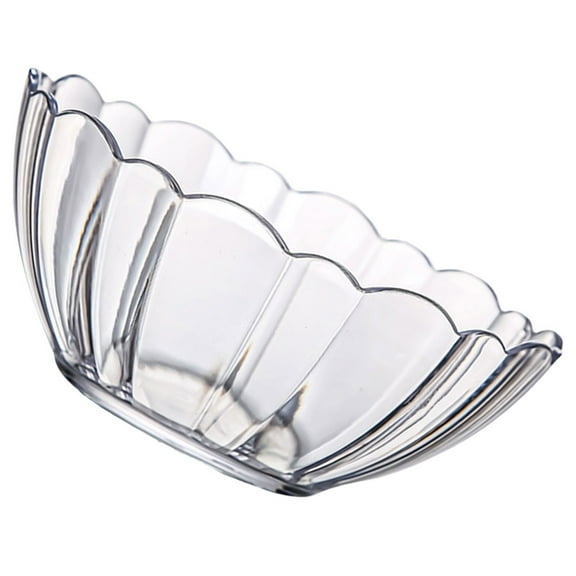 HAMPPLIES Fruit Bowl Clear Acrylic 1Pack 5.8X3.3X2.6In