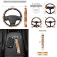 thumbnail image 3 of KUIFORTI Hawaiin Hippie Flower Car Seat Covers Full Set 15 Piece Seat Covers Steering Wheel Cover Seatbelt Covers Cup Coasters Car Garbage Bag Air Vent Storage Bag Rear View Mirror Cover Keychain, 3 of 5