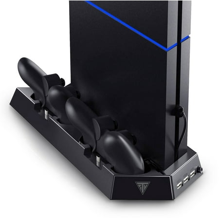 PS4 Cooling Vertical Stand with 2 Controller Charging Dock,