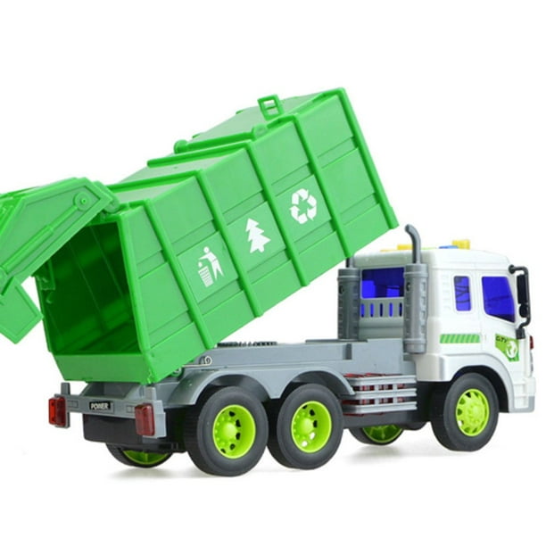 Grand 1/16 camion à ordures camion poubelle lumière et son recyclage des  ordures jouet poubelle voiture Simulation inertie camion à ordures