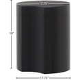 thumbnail image 3 of Meridian Furniture Dimple Black Iron Metal End Table, 3 of 5