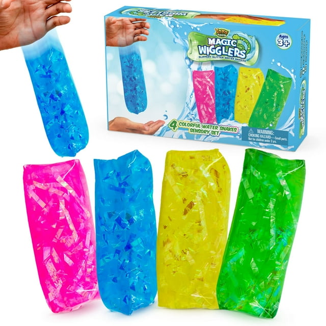 Juguete antiestrés Magic Wigglers Serpiente de Agua 12,7 cm Paquete de 4