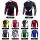 thumbnail image 5 of TFixol Camisas de manga larga para hombre Cuello redondo Raglan Impreso Elástico Deportes de secado rápido, 5 of 8