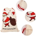 thumbnail image 5 of Santa Sacks Christmas Sack for Kids Gift Large Linen Santa Bag with Drawstring Xmas Presents Storage Bag 19.7" x 27.6", 5 of 5