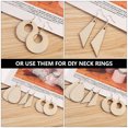 thumbnail image 3 of Phenofice 60 Pcs Wood Earring Findings for Jewelry Making with Metal Inclusions, 3 of 8