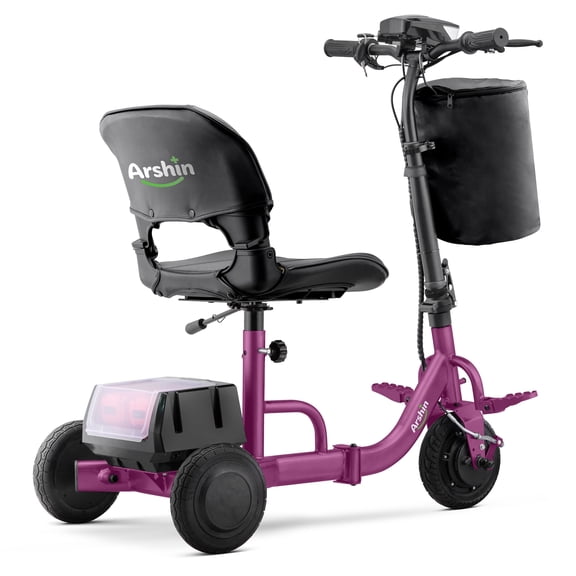 Aoemoe Short-distance mobility scooter, electric, foldable, and lightweight, Purple