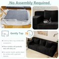 thumbnail image 6 of LUCKHAO 71" Loveseat Sofa, Corduroy Cloud Couch Boneless Sofa with Wide Armrests, , 2-Seater Sofa with Throw Pillows, Upholstered Deep Seat, No Assembly Required, Black, 6 of 6