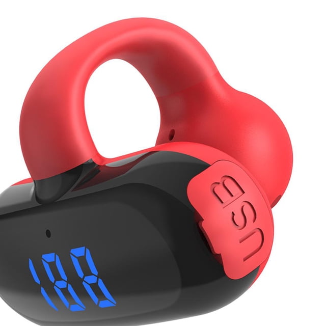 3 uds. Auriculares Inalámbricos Impermeables Compatibles con Bluetooth para Teléfono Rojo