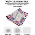 thumbnail image 2 of 4th of July Blue Red Floral Dish Drying Mat for Kitchen Counter, Super Absorbent Quick Dry Coffee Bar Mat Pad Thin Diatomaceous Sink Mat Non Slip Dish Drainer Mat 16''''x18'''' Independence Day Plaid, 2 of 6