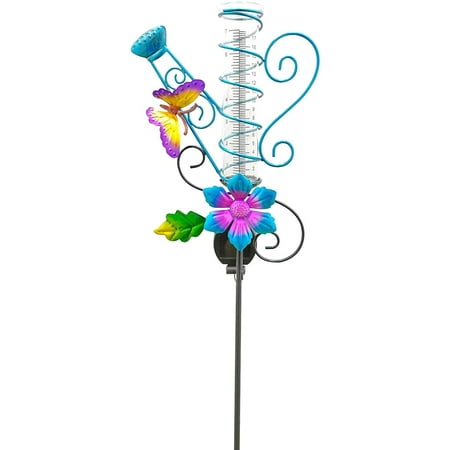 Solar Powered Butterfly Rain Gauge - Yard Decor - Seychelles