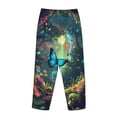thumbnail image 5 of Balery Enchanted Forest Butterfly A print Women's Pajama Pants,Ultra Lightweight Pjs,Lounge Pant-X-Large, 5 of 9