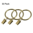 thumbnail image 4 of 30 Pack Curtain Clips Rings Strong Metal Drapery Shower Curtain Ring with Clips Rustproof 1.5" Interior Dia Bronze Tone, 4 of 7