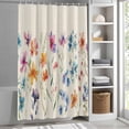 thumbnail image 3 of Spring Floral Fabric Shower Curtain Watercolor Flowers Vintage Washable Shower Curtains for Bathroom, Waterproof Bath Curtain with Hooks Home Decor 36x72in, 3 of 8