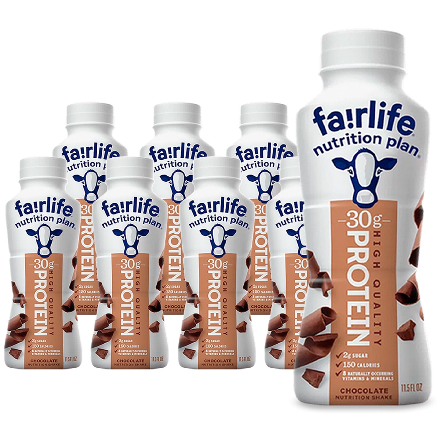 FairLife Nutrition Plan 30g High Protein Chocolate (8 pack) 2g Sugar, 150 Calories, 8 Naturally Occurring Vitamins & Minerals - Perfect for Fitness Enthusiasts by World Group Packing Solutions