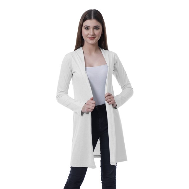 Moomaya Cardigan Léger Décontracté à Manches Longues Ouvert pour Femmes