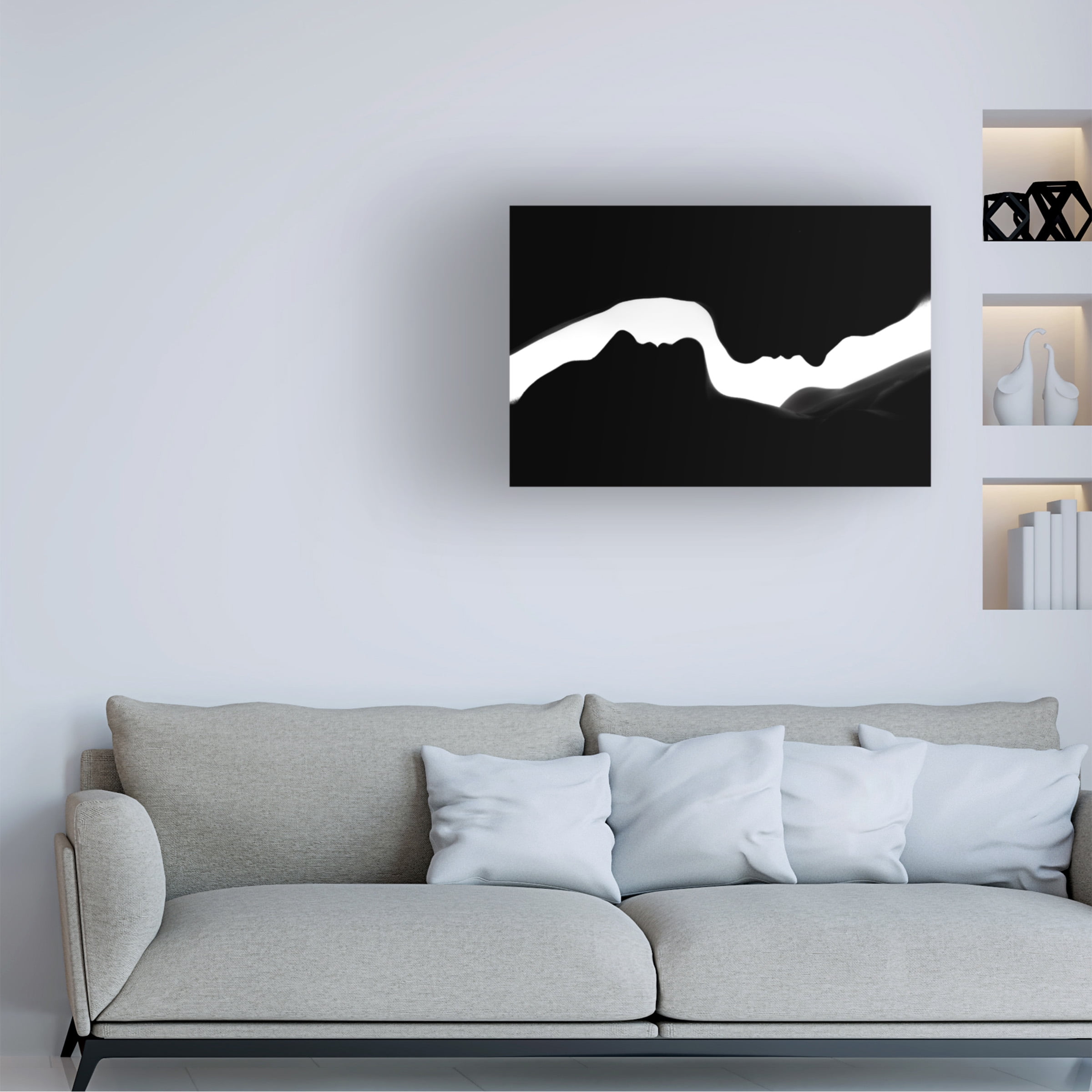 Jan Lykke 'The Profiles of two Women' Canvas Art