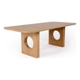 thumbnail image 2 of Now Ohan 90 Inch Dining Table, Rectangular, Light Brown Solid Rubberwood, 2 of 7