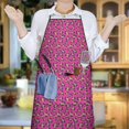 thumbnail image 6 of Leopard Print Adjustable Waterproof Apron for Adults 33x27 Inch – Cooking Apron with 2 Large Pockets, Durable Polyester Bib for Kitchen, Baking, BBQ, and Home Use, 6 of 6