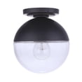 thumbnail image 3 of Craftmade ZA3417-MN Evie Outdoor Sphere Flush Mount, 1-Light 60 Watt, 8"H x 8"W, Midnight, 3 of 6