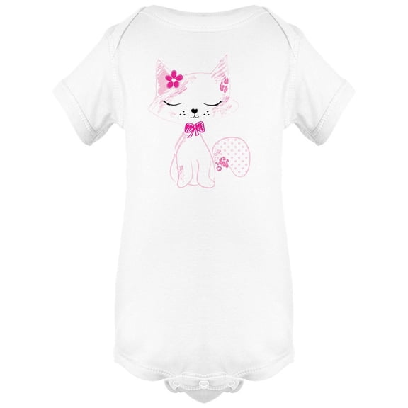 Pink Kitten Bodysuit Infant -Image by Shutterstock, Newborn