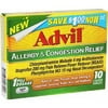 Advil, Allergy & Congestion Relief Tablets, Count 1 - Headache/Pain Relief / Grab Varieties & Flavors