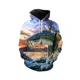 thumbnail image 3 of Sudadera con capucha para hombre, diseño de peces, estampado 3D, para amantes de la pesca, informal, de manga larga, ropa deportiva de gran tamaño, 6XL, 3 of 5