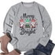 thumbnail image 4 of Sudadera Patrón de gnomo Jersey clásico Estilo navideño Traje diario para mujer (Gris XXL) Ygjytge Gris T XXL para Mujer, 4 of 9