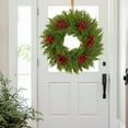 thumbnail image 5 of Hometravel Simulated Christmas Wreath, Artificial Pine Door Window Decoration, All-Season Holiday Wreath for Indoor Outdoor Display on Wall, Entrance, 5 of 6