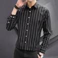 thumbnail image 4 of Camisa de hombre de negocios a rayas de manga larga Camisas masculinas Casual Algodón Tops originales Estilo coreano Nuevo en Slim Fit Regular Trendyol I, 4 of 4