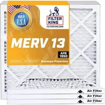 Filter King 20x25x1 Air Filter | 6-PACK | MERV 13 HVAC Pleated A/C Furnace Filters | MADE IN USA | Actual Size: 19.5 x 24.5 x .75"