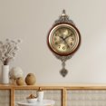 thumbnail image 4 of Aero Snail 12.6" Pendulum Wall Clock, Solid Wood, Battery Operated, Retro Vintage Clock W891, 4 of 8