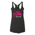 thumbnail image 2 of I Wear Pink for My Friends Survivor Awareness Tri-Blend Racerback Tank Top, Vintage Black, Large, 2 of 3