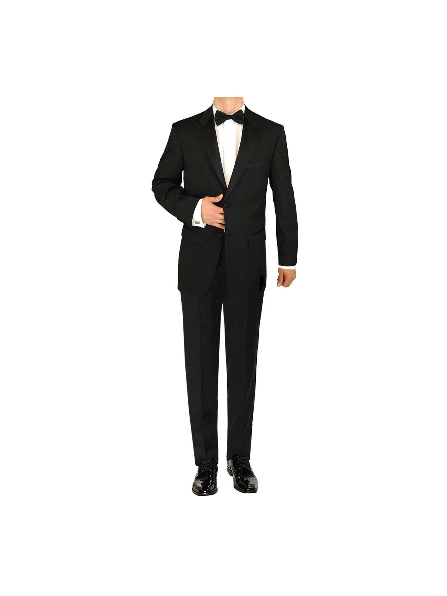 Gino Giovanni Boys Formal Black Suit Set - 5 Piece With Jacket, Vest, Pants, White Shirt & Tie (Baby To Teen)