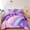 Purple, variant on URBONUR Rainbow Queen Size Comforter Set for Kids Cartoon Love and Clouds Girls Bedding Set with Pillowcases