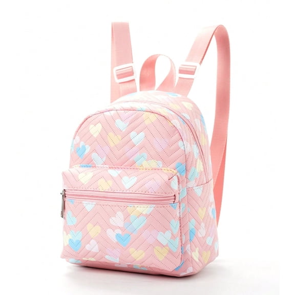 gcong Lightweight School Backpack For Everyday Travel Use Comfortable Double Shoulder Bag With Spacious Main Compartment Light Pink
