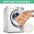thumbnail image 6 of Orange Christmas Gingerbread Man Pattern Square Tablecloth,Waterproof Square Table Cover,Wipeable Spillproof Washable Table Cover for Home Kitchen Party Decor 52"x52"(132x132cm), 6 of 6