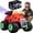 Red, variant on HNH Rc Monster Truck, 1:18 Scale, All Terrain Remote Control Car, Rechargeable Electric Toy, Kids 4-12 Years (2 Batteries)