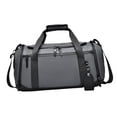 thumbnail image 3 of Bolsa de lona resistente para hombre, bolso de hombro, bolso de mano para ropa, para negocios al aire libre, camping Gris, 3 of 9