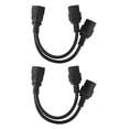 thumbnail image 2 of Cable Divisor Dual IEC320 C19 A C20 Y, Cable De Alimentación Dual IEC320 C19 Hembra A C20 Macho Extensión Ligera De 0,32 M Y 1 Pie De Longitud Para Monitor LCD, 2 of 7