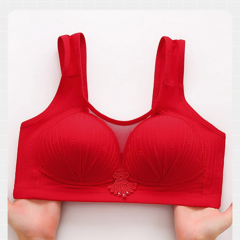 Lace Bralette Top Thin Sexy Lingerie Underwire Bras Large Size Brassiere  38E Cup Comfort Bras for Women (Color : Red, Size : 95/42F) : :  Clothing, Shoes & Accessories